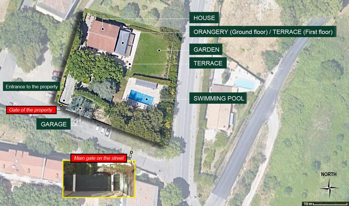 Site plan of the property and its surroundings